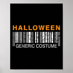 Affiche Costume générique d'Halloween drôle
