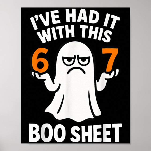 Affiche Costume Halloween 67 Meme 6 7 Drôle Boo Sheet Six  (Devant)