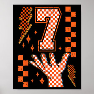 Affiche Costume Halloween à carreaux Number 7 Matching 67