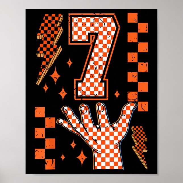 Affiche Costume Halloween à carreaux Number 7 Matching 67  (Devant)