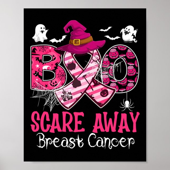Affiche Costume Halloween Boo Peur Le Cancer Du Sein (Devant)