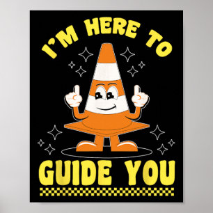 Affiche Costume Halloween Cône de la circulation Je suis i