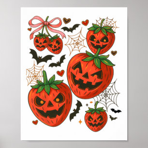 Affiche Costume Halloween Fraise éffrayante Fraise Fantôme