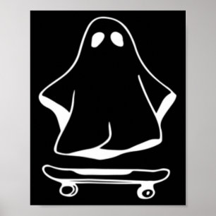 Affiche Costume Halloween Paresseux Planche à Roulettes Fa