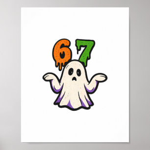 Affiche Costume Halloween Scp 67 Fantôme Mignon Memes Six