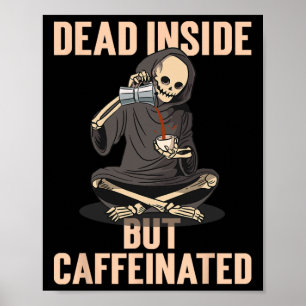 Affiche Costume Halloween Squelette Latte Mort à l'Intérie