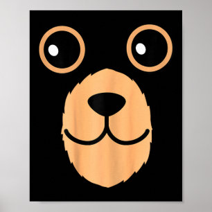 Affiche Costume Halloween Visage de l'ours Brown Ours Anim