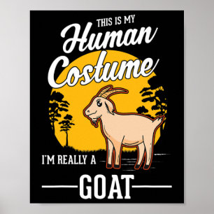 Affiche Costume humain chèvre Halloween chèvre