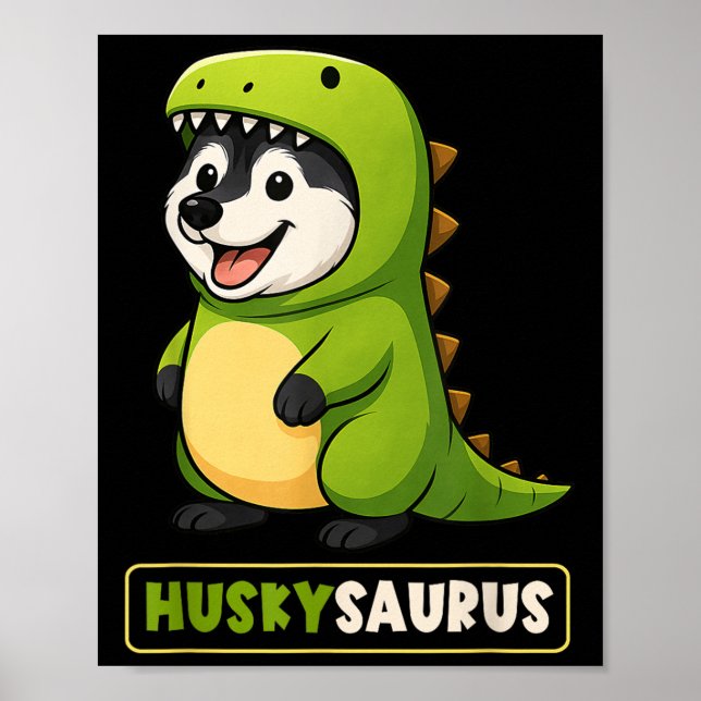 Affiche Costume Husky Dinosaur Trex Huskysaurus Animal Lov (Devant)
