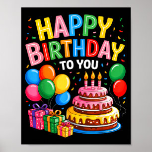 Affiche Costume Joyeux Anniversaire Pour Hommes Femmes Gar