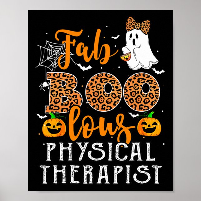 Affiche Costume Léopard Halloween Pour Thérapiste Physique (Devant)