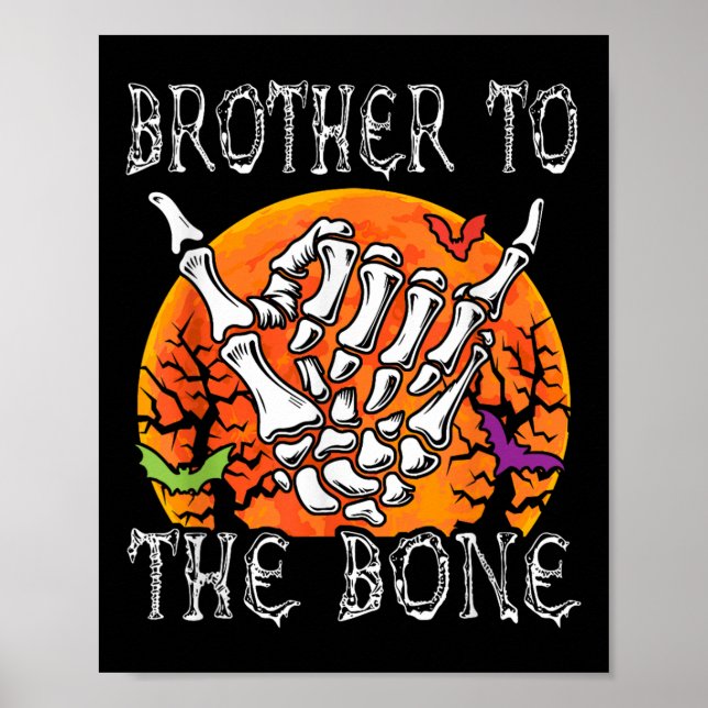 Affiche Costume Lune D'Halloween Frone Skeleton Ha (Devant)