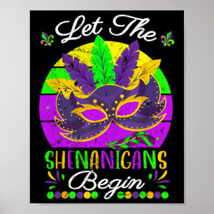 Affiche Costume Mardi Gras Laissez Les Shenanigans Commenc