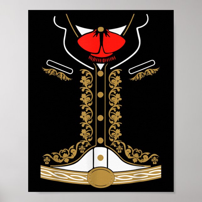 Affiche Costume Mariachi Mexicain Charro Pour Cinco De May (Devant)