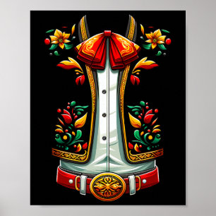 Affiche Costume Mexicain Pour Cinco De Mayo Mariachi Charr