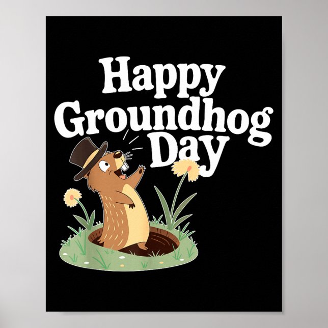 Affiche Costume mignon de Punxy Phils pour la journée de l (Devant)