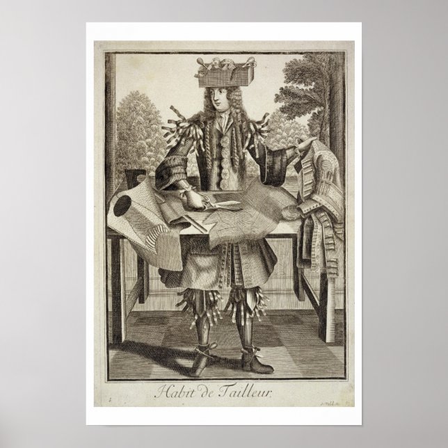 Affiche Costume pour un Tailor, pub. par Gerard Valck (165 (Devant)