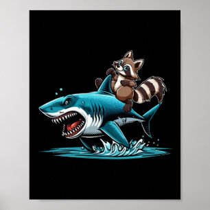 Affiche Costume Requin à Cheval Raton Laveur Enfant Amoure