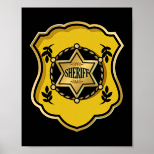 Affiche Costume shérif Halloween Police Officier Loi Enfor