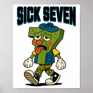 Affiche Costume Sick Seven 67 Halloween Pour Populaire Ten