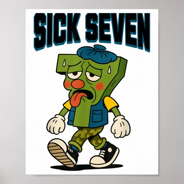 Affiche Costume Sick Seven 67 Halloween Pour Populaire Ten (Devant)