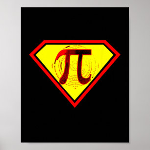Affiche Costume Superhero Funny Pi Day