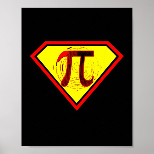 Affiche Costume Superhero Funny Pi Day (Devant)