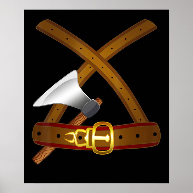 Affiche Costume Viking Halloween Belt Ax Easy Cosplay Out (Devant)