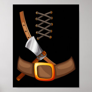 Affiche Costume Viking Halloween Trick Ou Treking Inspirer