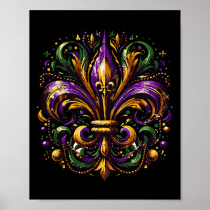 Affiche Costume vintage Fleur De Lis Nouvelle-Orléans Ma