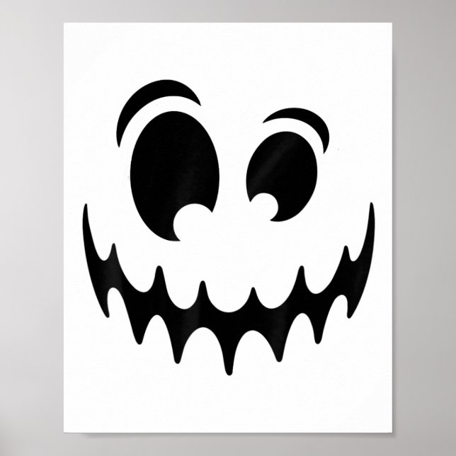 Affiche Costume Visage Citrouille Fantôme Drôle Halloween  (Devant)