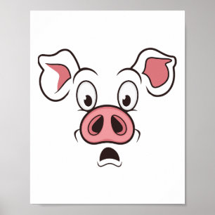 Affiche Costume visage de porc