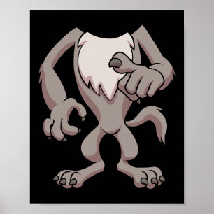 Affiche Costume Wolf Pour Halloween Loup-Occidental Cospla