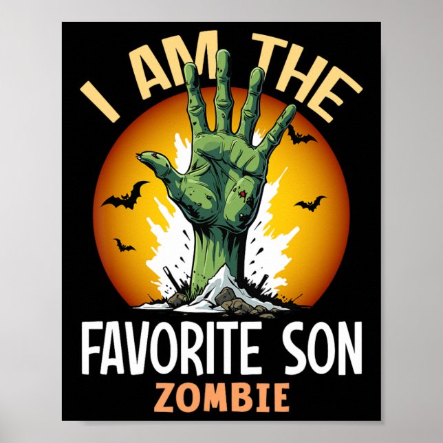 Affiche Costume Zombie Fils Favorite Halloween Corresponda (Devant)
