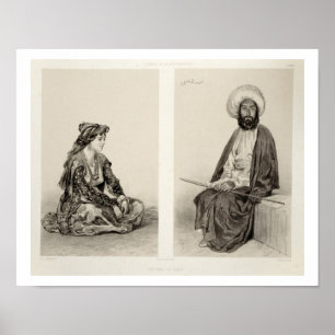 Affiche Costumes de Bakou, Côte Caspienne, assiette 35 d'u