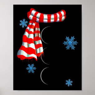 Affiche Costumes de bonhomme de neige flocon de neige Noël