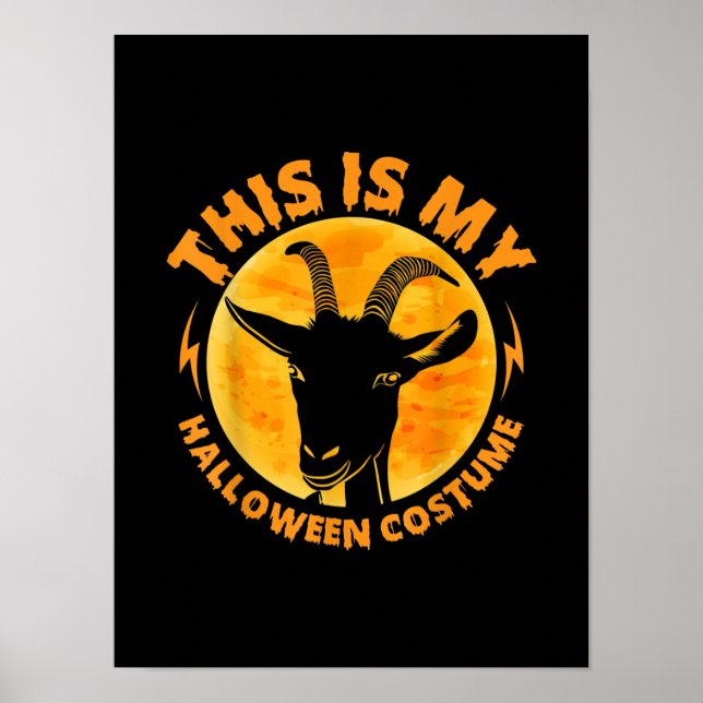 Affiche Costumes de chèvre d'Halloween Amusant éleveur de  (Devant)