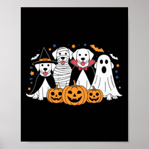 Affiche Costumes De Chiens D'Halloween Pour Les Amateurs D