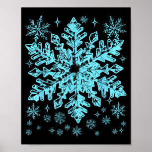 Affiche Costumes de Noël Xmas flocon de neige bleu hiver p