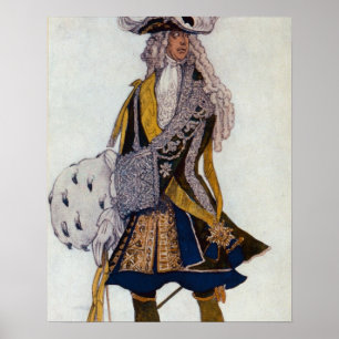 Affiche Costumez la conception pour le roi, dans le