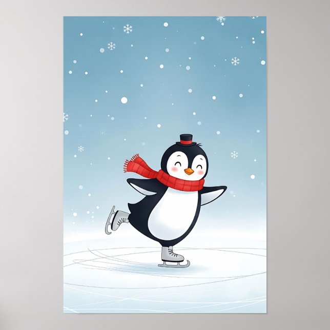 Affiche Cosy hiver Penguin Nursering Art (Devant)