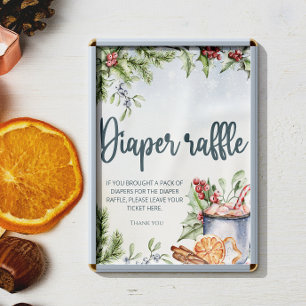 Affiche Cosy Winter Hot Cocaca Rupture de couche neigeuse 