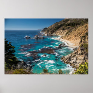Affiche Côte Big Sur, Côte Ouest, Côte Pacifique
