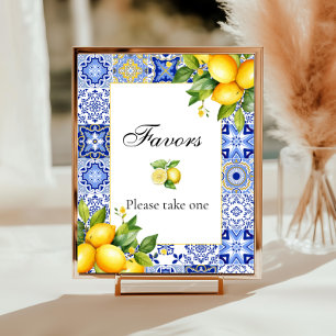 Affiche Côte d'Amalfi Baby shower italien Faveurs