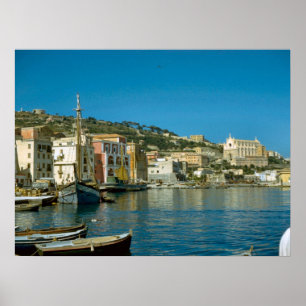 Affiche Côte d'Amalfi, bord de mer de Salerno