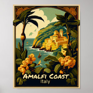 Affiche Côte d'Amalfi Vintage