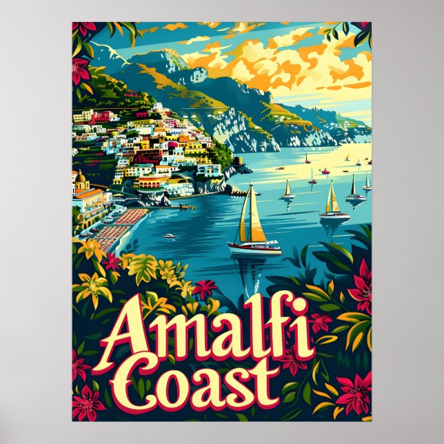 Affiche Côte d'Amalfi Vintage (Devant)