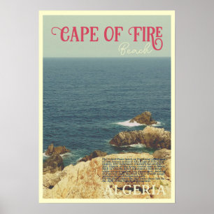 Affiche Côte de la plage du Cap de Feu Jijel, Algérie