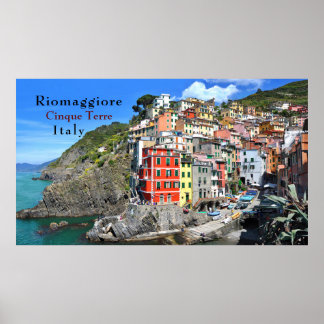 Affiche Côte de mer Cinque Terre Riomaggiore Italie