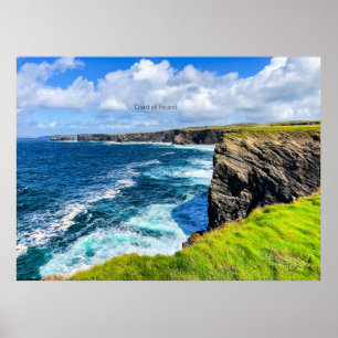 Affiche Côte d'Irlande, photographie,
